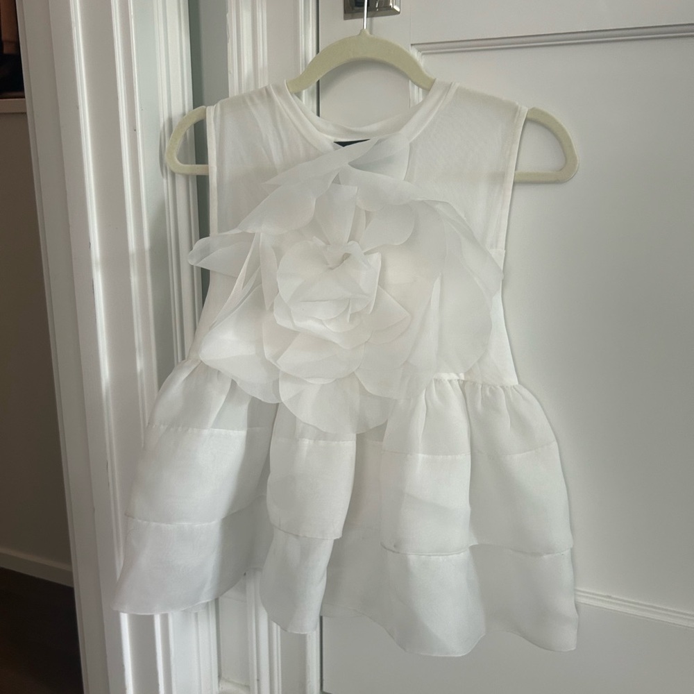 Cynthia rowley XS PEPLUM WHITE TOP